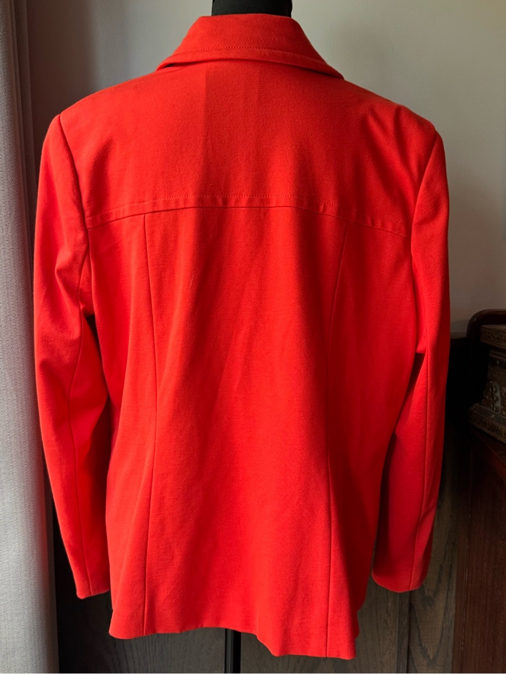 Rafaella Vibrant Red Orange Asymmetrical Zip moto Jacket 1X - Picture 4 of 8